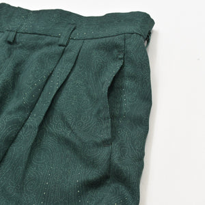 Excellent condition ETRO paisley pattern slacks pants U18 1W512 4192 Wool Acetate Rayon Green Size 52 Used 4a008156
