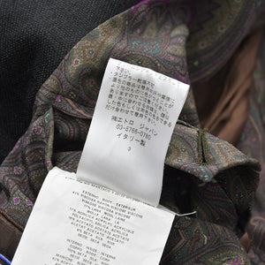 極美品 ETRO ロングコート コート 122-1085N-5086 ブラック グレー ベージュ Fall 2012 中古 4a008158