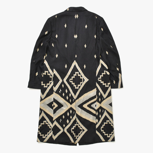 極美品 ETRO ロングコート コート 122-1085N-5086 ブラック グレー ベージュ Fall 2012 中古 4a008158