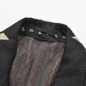 極美品 ETRO ロングコート コート 122-1085N-5086 ブラック グレー ベージュ Fall 2012 中古 4a008158