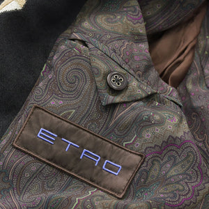 極美品 ETRO ロングコート コート 122-1085N-5086 ブラック グレー ベージュ Fall 2012 中古 4a008158