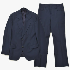 極美品 Acne Studios アクネストゥディオス セットアップ スーツ サイズ44 FN-MN-SUIT000006 ボトムス サイズ46 FN-MN-TROU000003 ネイビー 中古 4a008160