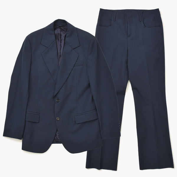 極美品 Acne Studios アクネストゥディオス セットアップ スーツ サイズ44 FN-MN-SUIT000006 ボトムス サイズ46 FN-MN-TROU000003 ネイビー 中古 4a008160