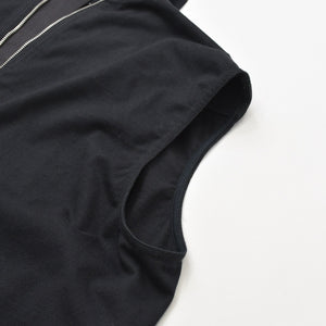 Very good condition RICK OWENS Vest RR15F7103 Made in Italy Cotton Black Silver hardware Size S Used 4a008161