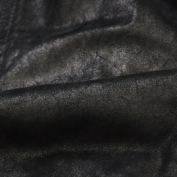 Very Good Condition Rick Owens Leather Jacket Zip Jacket Jacket Black Silver Hardware Used 4a008162