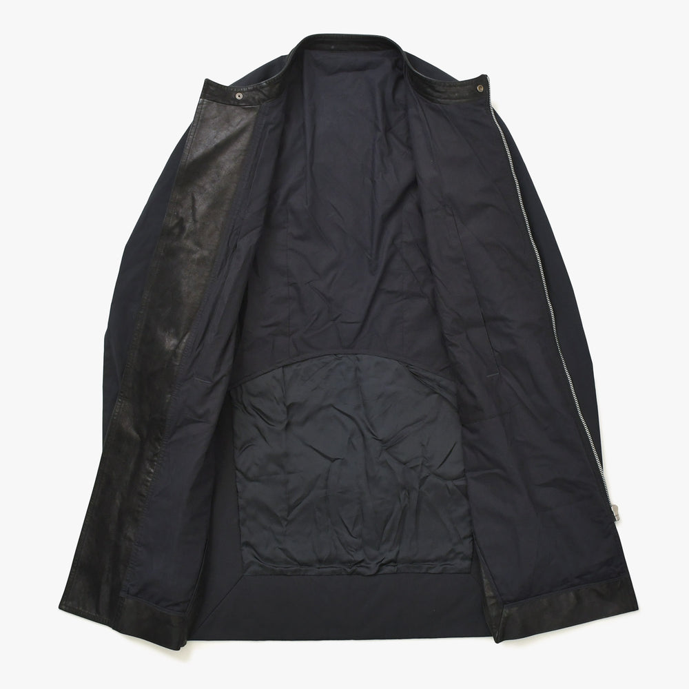 極美品 Rick Owens リックオウエンス レザージャケット ジップジャケット ジャケット 黒 シルバー金具 中古 4a008162