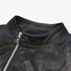 Very Good Condition Rick Owens Leather Jacket Zip Jacket Jacket Black Silver Hardware Used 4a008162