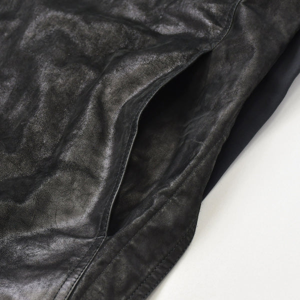 Very Good Condition Rick Owens Leather Jacket Zip Jacket Jacket Black Silver Hardware Used 4a008162
