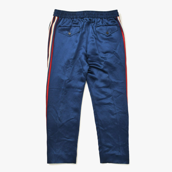Very Good Condition GUCCI Gucci Pants Track Pants Jogging Pants Size 48 Acetate Navy White Red 495697 Z791A Used 4a008163