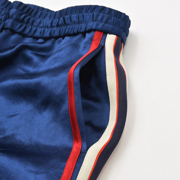 Very Good Condition GUCCI Gucci Pants Track Pants Jogging Pants Size 48 Acetate Navy White Red 495697 Z791A Used 4a008163