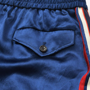 Very Good Condition GUCCI Gucci Pants Track Pants Jogging Pants Size 48 Acetate Navy White Red 495697 Z791A Used 4a008163