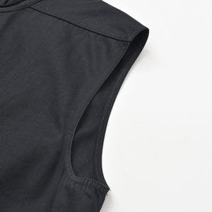 極美品 Rick Owens リックオウエンス ベスト ワンピース バイカラー ベージュ ブラック シルバー金具 サイズM 中古 4a008166