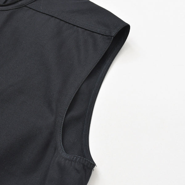 極美品 Rick Owens リックオウエンス ベスト ワンピース バイカラー ベージュ ブラック シルバー金具 サイズM 中古 4a008166