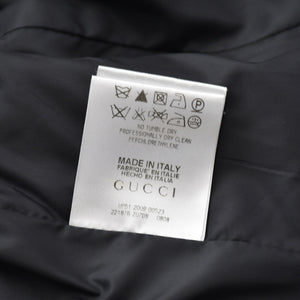 極美品 GUCCI グッチ ファー付きライダースブルゾン 221876 ZU708 36サイズ カーキ ブラウン 千鳥格子柄 ジャンニーニ期 ゴールド金具 中古 4a008305