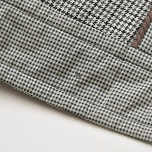 極美品 GUCCI グッチ ファー付きライダースブルゾン 221876 ZU708 36サイズ カーキ ブラウン 千鳥格子柄 ジャンニーニ期 ゴールド金具 中古 4a008305