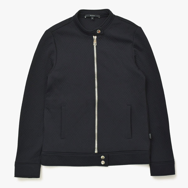 極美品 GUCCI グッチ キルティングシングル ライダース風 スタンドカラージャケット 355490 X6409 Mサイズ トムフォード期 シルバー金具 中古 4a008308