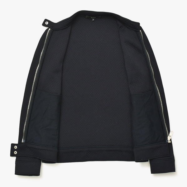 極美品 GUCCI グッチ キルティングシングル ライダース風 スタンドカラージャケット 355490 X6409 Mサイズ トムフォード期 シルバー金具 中古 4a008308