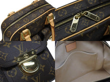Load image into Gallery viewer, 極美品 LOUIS VUITTON ルイヴィトン マンハッタンPM ハンドバッグ M40026 PVC ヌメ革 ブラウン ゴールド金具 中古 4b008402