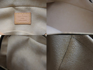 極美品 LOUIS VUITTON ルイヴィトン マンハッタンPM ハンドバッグ M40026 PVC ヌメ革 ブラウン ゴールド金具 中古 4b008402