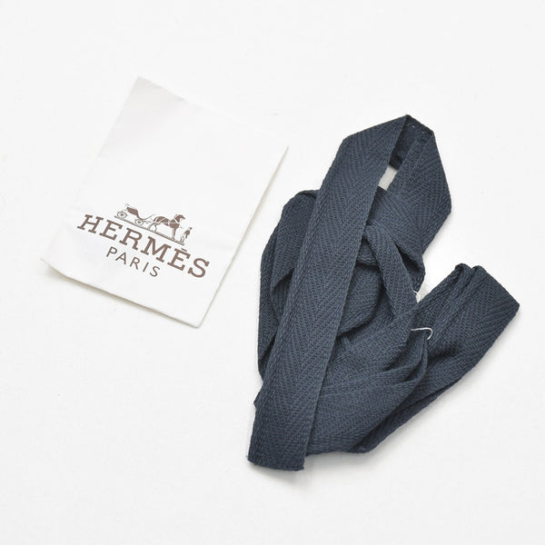 新品同様品 HERMES エルメス パンツ ボトムス ブラック ネイビー コットン サイズ42 イタリア製 中古 4a008405