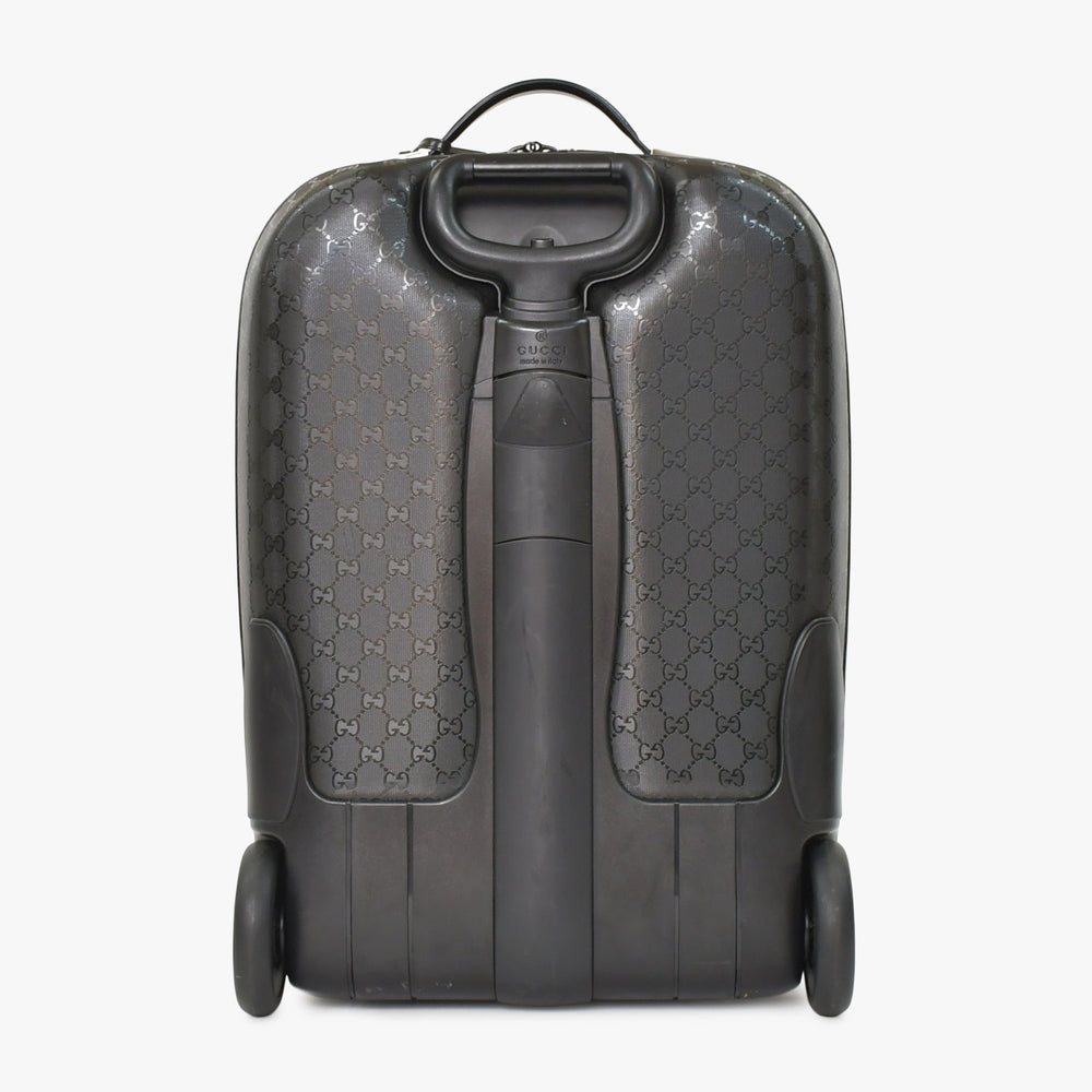Very Good Condition GUCCI Gucci Suitcase Carry Case Travel Bag Black Silver Hardware 189754 PVC Used 4a008417