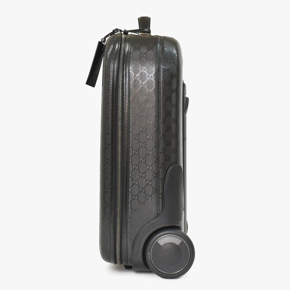 Very Good Condition GUCCI Gucci Suitcase Carry Case Travel Bag Black Silver Hardware 189754 PVC Used 4a008417