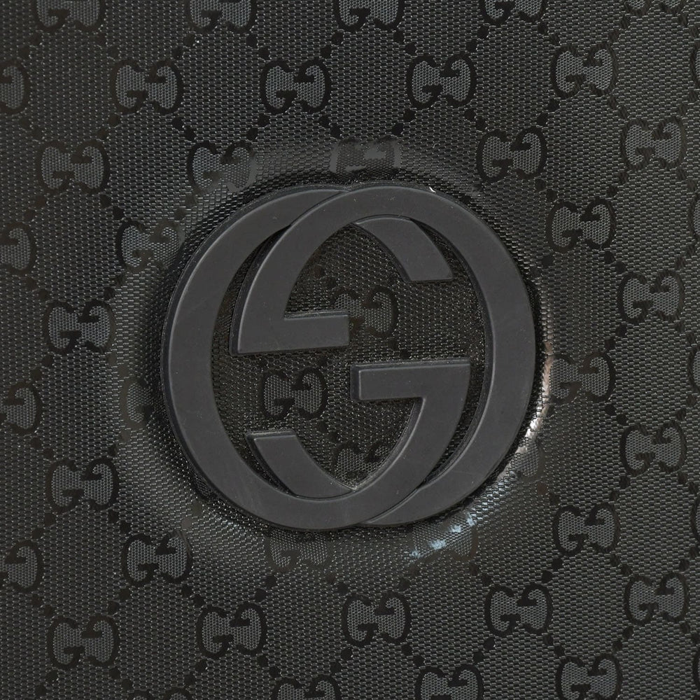 Very Good Condition GUCCI Gucci Suitcase Carry Case Travel Bag Black Silver Hardware 189754 PVC Used 4a008417