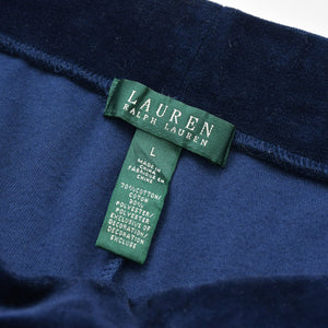 RALPH LAUREN ラルフローレン ベロアパンツ パンツ ネイビー 紺 サイズL 美品 中古 4a008430