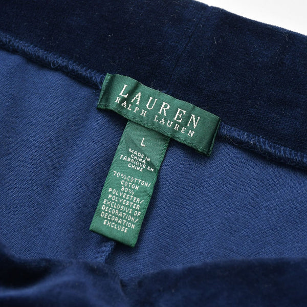 RALPH LAUREN ラルフローレン ベロアパンツ パンツ ネイビー 紺 サイズL 美品 中古 4a008430