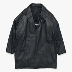 BALENCIAGA バレンシアガ レザー コート ジャケット 640982 サイズ36 20AW ブラック ラムスキン 美品 中古 4a008539