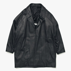 BALENCIAGA バレンシアガ レザー コート ジャケット 640982 サイズ36 20AW ブラック ラムスキン 美品 中古 4a008539