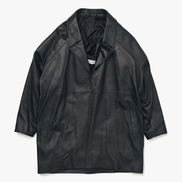BALENCIAGA バレンシアガ レザー コート ジャケット 640982 サイズ36 20AW ブラック ラムスキン 美品 中古 4a008539