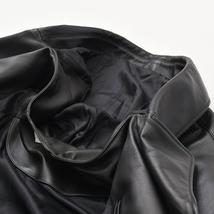 BALENCIAGA バレンシアガ レザー コート ジャケット 640982 サイズ36 20AW ブラック ラムスキン 美品 中古 4a008539