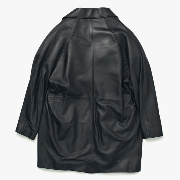 BALENCIAGA バレンシアガ レザー コート ジャケット 640982 サイズ36 20AW ブラック ラムスキン 美品 中古 4a008539
