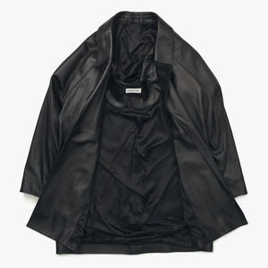 BALENCIAGA バレンシアガ レザー コート ジャケット 640982 サイズ36 20AW ブラック ラムスキン 美品 中古 4a008539