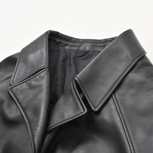 BALENCIAGA バレンシアガ レザー コート ジャケット 640982 サイズ36 20AW ブラック ラムスキン 美品 中古 4a008539