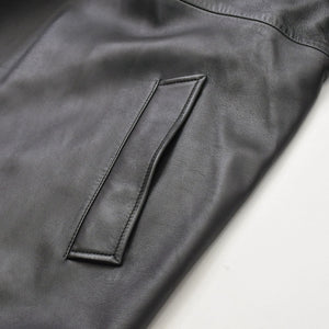 BALENCIAGA バレンシアガ レザー コート ジャケット 640982 サイズ36 20AW ブラック ラムスキン 美品 中古 4a008539