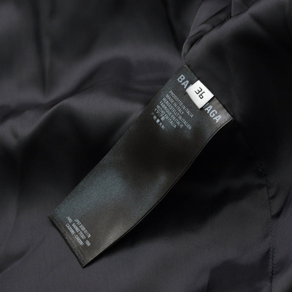 BALENCIAGA バレンシアガ レザー コート ジャケット 640982 サイズ36 20AW ブラック ラムスキン 美品 中古 4a008539