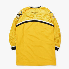 画像をギャラリービューアに読み込む, 激レア NO LIMIT SOLDIER GEAR ノーリミット ホッケーシャツ イエロー ホワイト ブラック ポリエステル サイズL 中古 4b008550