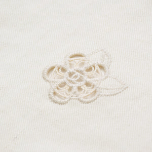 CHANEL Flower pattern denim jacket 2014 P76751V68765 Cotton White Silver hardware Size 46 Good condition Used 4a008648