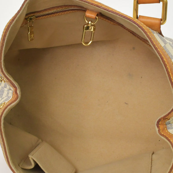 LOUIS VUITTON Handbag N51207 Hampstead PM White Damier Azur Good Used 4a000866