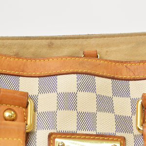 LOUIS VUITTON Handbag N51207 Hampstead PM White Damier Azur Good Used 4a000866