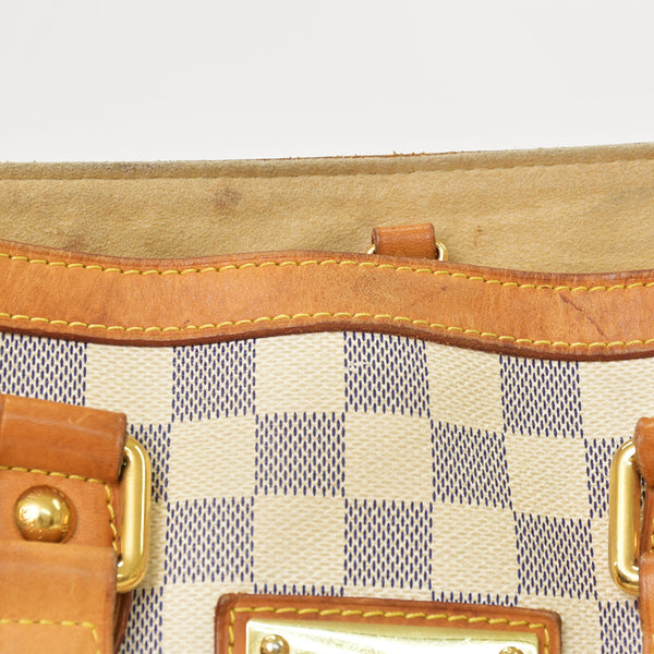 LOUIS VUITTON Handbag N51207 Hampstead PM White Damier Azur Good Used 4a000866