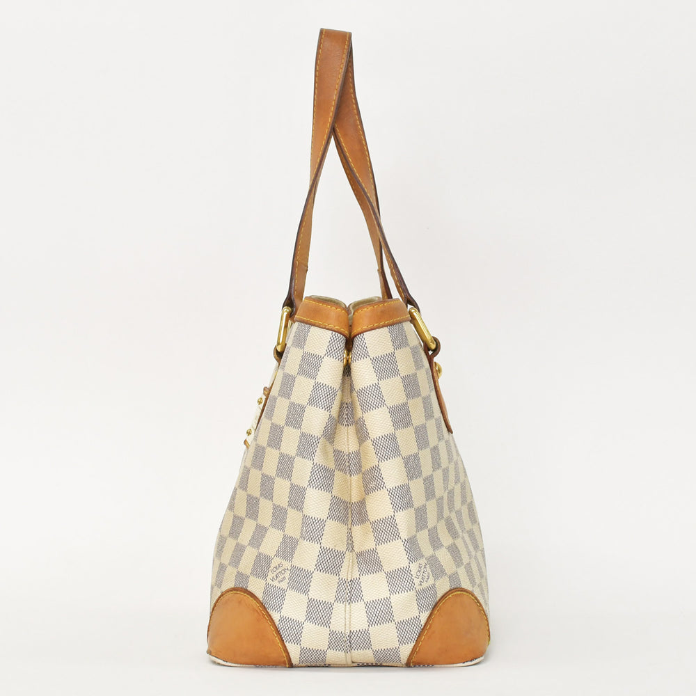 LOUIS VUITTON Handbag N51207 Hampstead PM White Damier Azur Good Used 4a000866