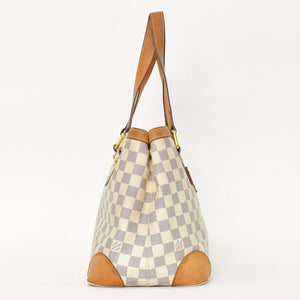 LOUIS VUITTON Handbag N51207 Hampstead PM White Damier Azur Good Used 4a000866