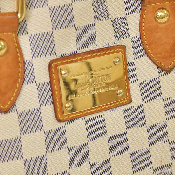 LOUIS VUITTON Handbag N51207 Hampstead PM White Damier Azur Good Used 4a000866
