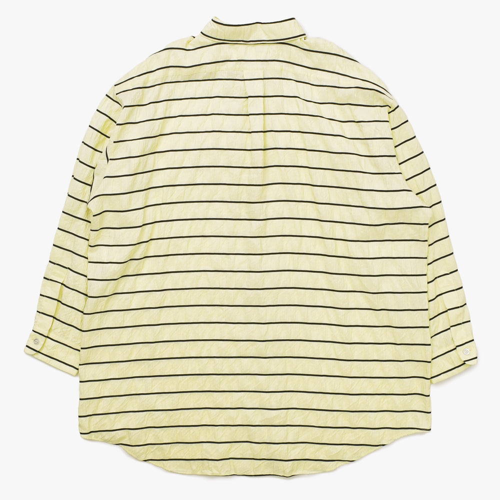 Very Good Condition CHANEL Silk Long Sleeve Shirt P79458V71460 Size 50 Here Mark Yellow Black Border Men's Used 4a008694