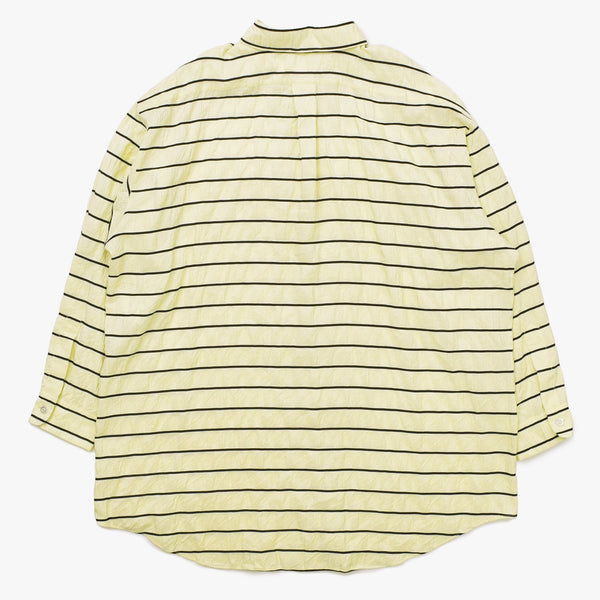 Very Good Condition CHANEL Silk Long Sleeve Shirt P79458V71460 Size 50 Here Mark Yellow Black Border Men's Used 4a008694