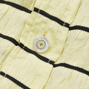 Very Good Condition CHANEL Silk Long Sleeve Shirt P79458V71460 Size 50 Here Mark Yellow Black Border Men's Used 4a008694