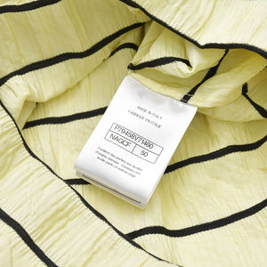 Very Good Condition CHANEL Silk Long Sleeve Shirt P79458V71460 Size 50 Here Mark Yellow Black Border Men's Used 4a008694